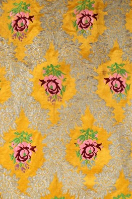 Lot 378 - A brocaded and embroidered woman's robe,...