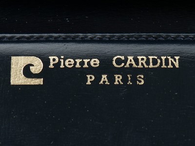 Lot 9 - A Pierre Cardin navy leather handbag, circa...