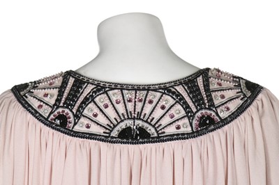 Lot 14 - A Bill Gibb pale pink Quiana jersey gown,...