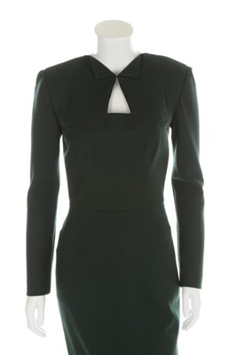 Lot 41 - Two Roland Mouret dresses, one of forest green...