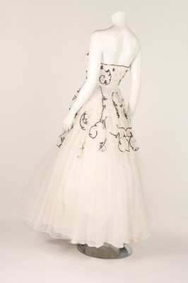 Lot 81 - Two prom style dresses, 1950s, one black with...