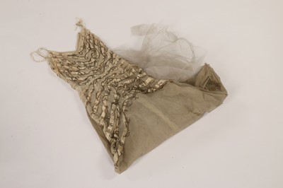 Lot 93 - A white organza dress embroidered with wild...
