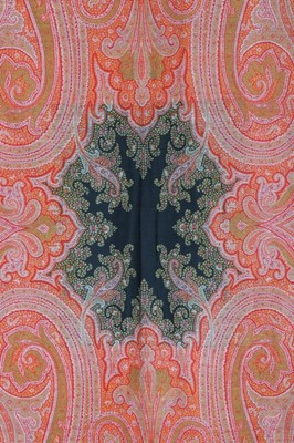 Lot 439 - Six Paisley style woven woollen shawls, French...