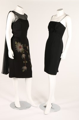 Lot 102 - Four little black dresses, late 1950s-early...