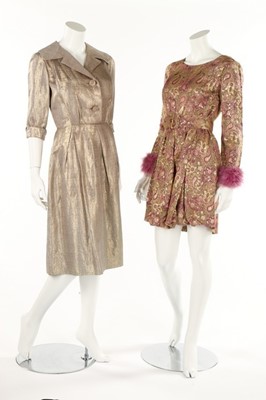 Lot 114 - A group of lamé cocktail wear, mid 1960s,...