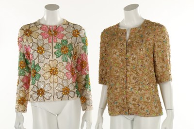 Lot 118 - Four 1960s beaded bodices and jackets,...