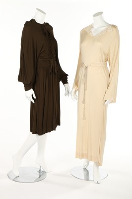 Lot 183 - A group of jersey dresses, late 1970s-early...