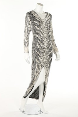 Lot 179 - Two Frank Usher beaded evening gowns, 1980s,...