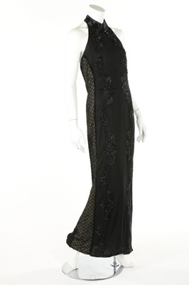 Lot 179 - Two Frank Usher beaded evening gowns, 1980s,...