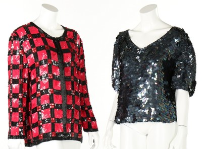 Lot 178 - A group of sparkly clothing, 1980s and later,...