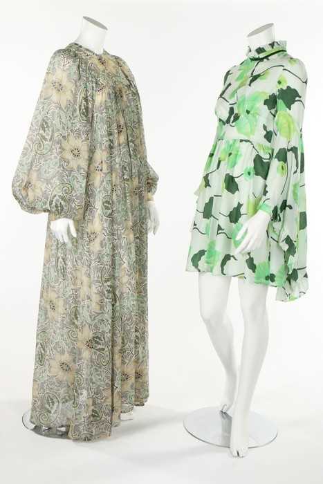 Lot 173 - A group of flower power dresses, late 1960s,...