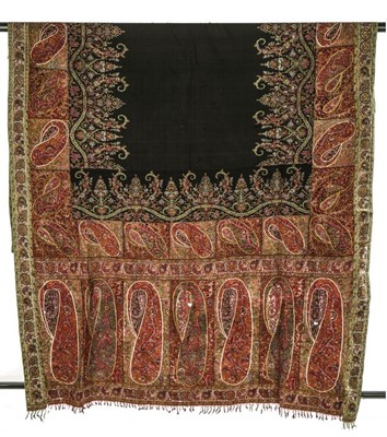 Lot 327 - A woven kashmir shawl, circa 1830-40, the...