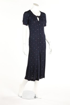 Lot 165 - Two Jean Muir printed jersey dresses, late...