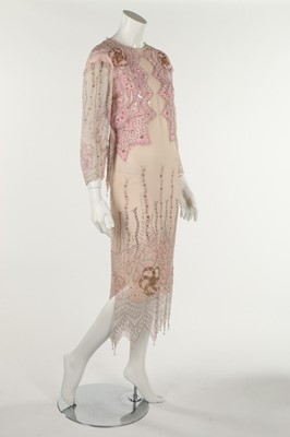 Lot 161 - Two Zandra Rhodes pale pink dresses, 1980s,...