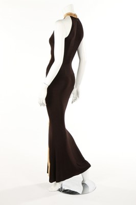 Lot 158 - Two glam evening dresses, 1970s, one decorated...