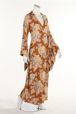 Lot 150 - A Biba floral print cotton wrap-dress, late...