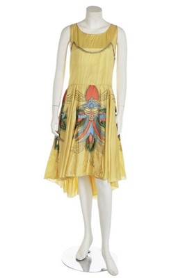Lot 162 - A Lanvin-inspired yellow rayon-taffeta dress,...