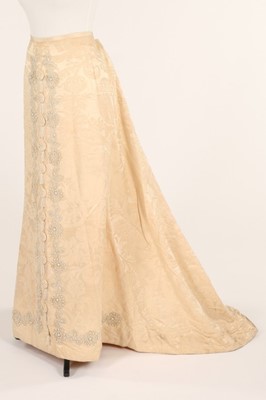 Lot 2 - A fine embroidered and pearl beaded skirt and...