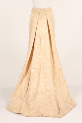 Lot 2 - A fine embroidered and pearl beaded skirt and...
