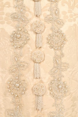 Lot 2 - A fine embroidered and pearl beaded skirt and...
