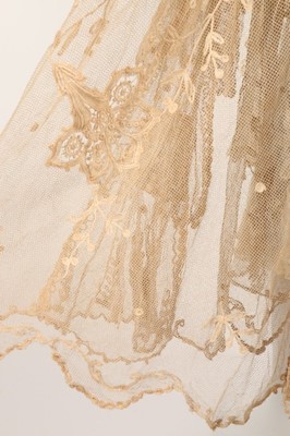 Lot 2 - A fine embroidered and pearl beaded skirt and...