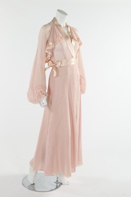 Lot 285 - An Ossie Clark pale pink voile 'Acapulco Gold'...