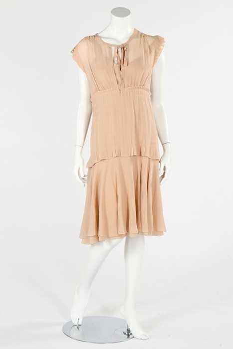 Lot 290 - A Chanel pale pink chiffon dress, modern,...