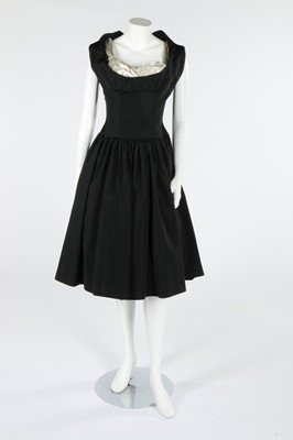 Lot 293 - A Christian Dior London black spotted tulle...