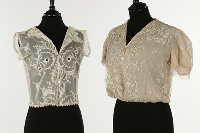 Lot 299 - A 1930s blouse made from antique Honiton lace,...