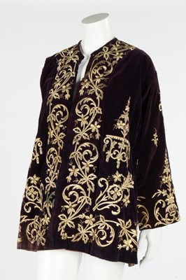 Lot 330 - A velvet Turkish wedding jacket, circa 1910-20,...