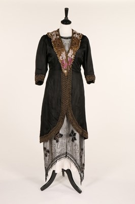Lot 12 - An embroidered tulle dress, circa 1918,...