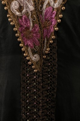 Lot 12 - An embroidered tulle dress, circa 1918,...