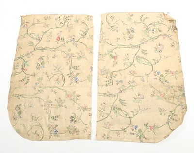 Lot 357 - A group of antique embroidered, woven and...