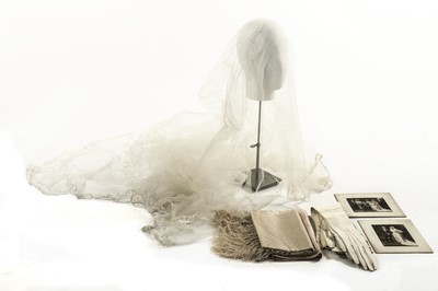 Lot 372 - Bridal-wear 1900-1910, including an ivory...