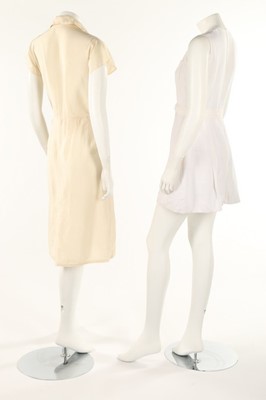 Lot 376 - A 'Ritchwear' white linen tennis dress, 1930s,...