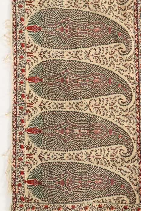 Lot 386 - Two woven woollen Norwich shawls circa 1820,