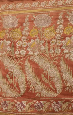 Lot 387 - Woven silk shawls, stoles, circa 1800-30,...