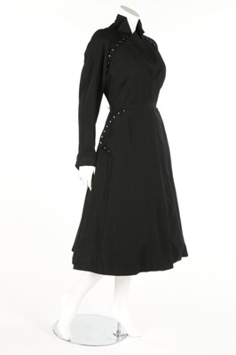 Lot 397 - A Louise of Blackpool new-look black gabardine...