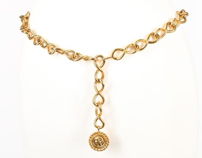 Lot 415 - A Chanel chain belt, 1980s, formed from large...