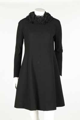 Lot 399 - A Fabiani couture black moss crepe cocktail...