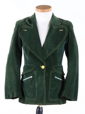 Lot 250 - A Mr Freedom green velvet jacket, early 1970s,...