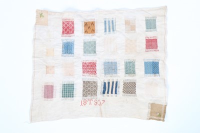 Lot 437 - A good darning sampler, probably Dutch, dated...