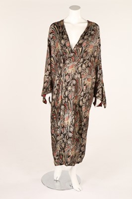 Lot 30 - Two brocaded lamé evening coats, late...