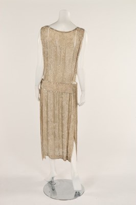 Lot 46 - Two beaded flapper evening tabard dresses,...