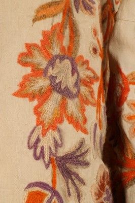 Lot 49 - A late 1920s ivory dress with cutwork bodice,...