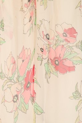 Lot 56 - Two full-length chiffon garden party dresses,...