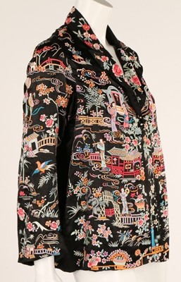 Lot 57 - A Chinese silk jacket, 1930s, embroidered with...