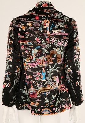 Lot 57 - A Chinese silk jacket, 1930s, embroidered with...