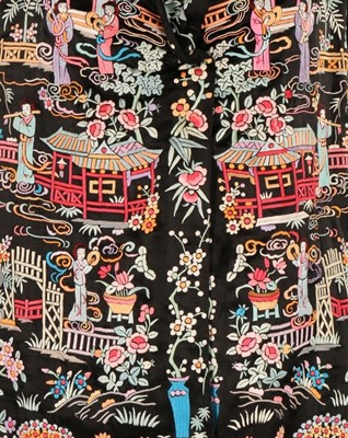Lot 57 - A Chinese silk jacket, 1930s, embroidered with...