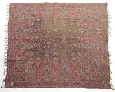 Lot 311 - Two woven wool European shawls, the first...